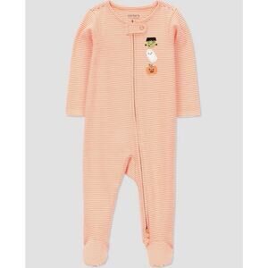 Carter’s Just For You Orange and White Striped Sleep N’ Play